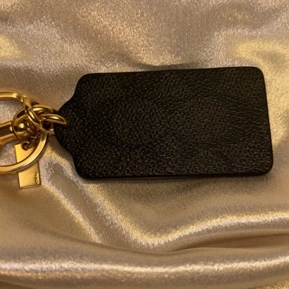 NWOT Coach Monogram Gold and Black Keychain - Picture 3 of 5